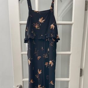 BP black floral jumpsuit